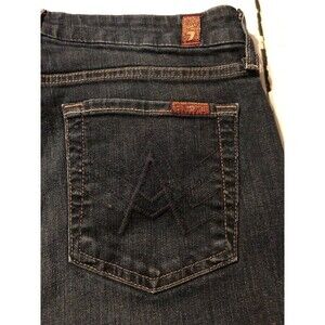 7 For All Mankind Women’s Jeans "A" Pocket Boot Cut Distressed Size 29 X 31